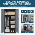 thumbnail image 7 of MIIIKO Metal Storage Cabinet,72'' Employee Lockers Steel Wardrobe with Lock Door for Office,Home,Gym,Fire Department,Hotel, 7 of 7