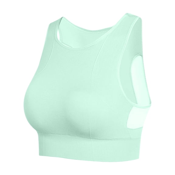Npasoilc Plus Size Wirefree Sports Bra for Women Push Up Breathable Racerback Comfortable Daily Underwear