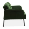 thumbnail image 4 of 2 Seater Sofa with Ottoman, Modern Fabric Loveseat Couch, Comfy Small Couches for Small Space Living Room, Bedroom, Office, Apartment, Green, 4 of 7