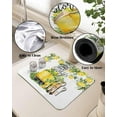 thumbnail image 5 of Summer Lemon Dish Drying Mat for Kitchen Counter, Super Absorbent Quick Dry Coffee Bar Mat Pad Thin Diatomaceous Sink Mat Non Slip Dish Drainer Mat 23.5x15.5 Yellow Fruits Teal Botanical Gnomes, 5 of 6