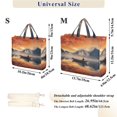 thumbnail image 3 of Sea Moutain Boat Ship Corduroy Tote Bag Handbag Large Messenger Bag Shoulder Crossbody Zipper Bag Purse, 3 of 8