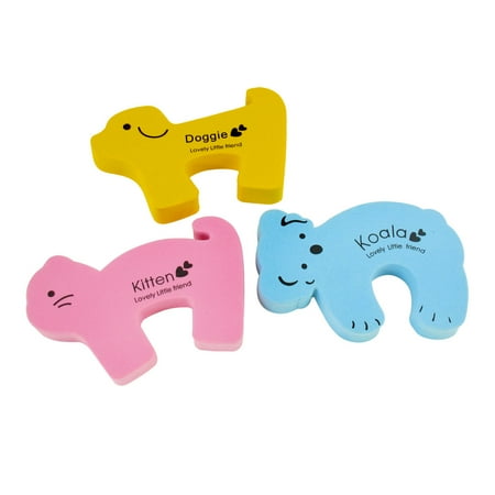 - Unique Bargains 3 Pcs Cartoon Kitten Finger Protect Foam Door Stop Cushion