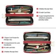 thumbnail image 7 of FALAN MULE Women's Wallet Large Capacity Double Zip Ladies Card Phone Holder RFID Blocking Wristlet Leather, 7 of 7