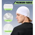 thumbnail image 4 of 2 Pieces Cotton Skull Caps for Men Women Helmet Liner Breathable Sleep Hat Chemo Headwear Running Cap, 4 of 7
