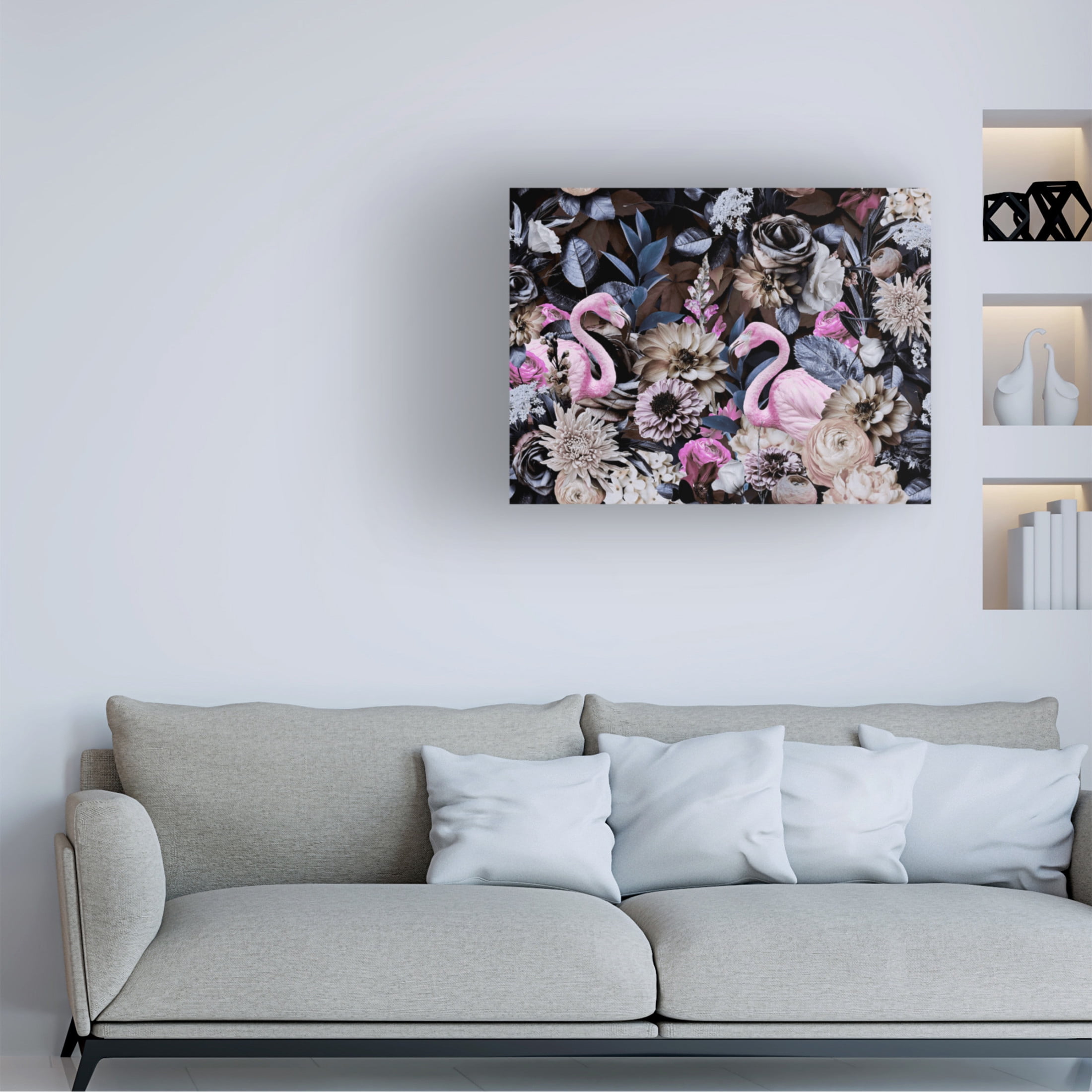 Trademark Fine Art Andrea Haase Flamingo Garden No3 Canvas Wall Art