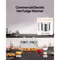 thumbnail image 3 of KFFKFF Commercial Electric Sauce Warmer, Hot Fudge Warmer,Cheese Dispenser 2.4L*2，86-230℉ Temp Adjustable，Plastic Double Pumps Dispenser, 3 of 9