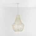 thumbnail image 5 of SAFAVIEH Elanie 5-Light LED Cream Wood Beads Pendant Light with Shade, 5 of 13