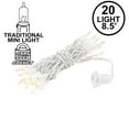 thumbnail image 3 of Novelty Lights 20 Light Clear Christmas Craft Mini Light Set, White Wire, 8' Long, 3 of 4