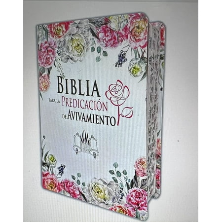 Biblia de la predicacion de avivamiento para mujeres RVR086cLGEE-PEN Tapa PU impreso flores, canto floreado, caja de regalo