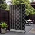 thumbnail image 2 of Tcbosik 76"H x 48"W Metal Privacy Screen, Indoor & Outdoor Decorative Privacy Screen for Balcony, Deck, Patio, Garden, Backyard, Black, 2 of 8