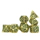 thumbnail image 3 of Juego De Dados, Juego De Dados De Metal Poliédrico Hueco Juego De Números Transparentes De Poliedro 7 Piezas Para Juegos De Rol ANGGREK Verde, 3 of 8
