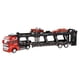 thumbnail image 2 of Camión transportador de coches con motor de fricción, juguete para niños y niñas, color rojo, 2 of 9