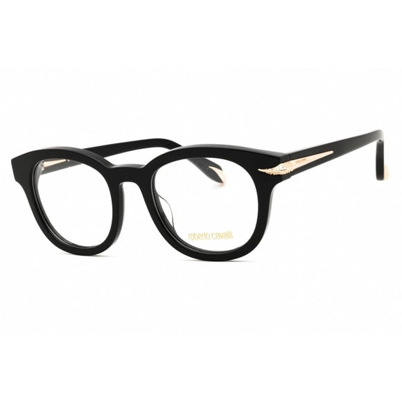 Roberto Cavalli VRC044S 49700Y Women's Shiny Black/Gold Eyeglasses