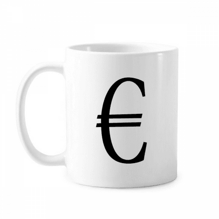 

Brief EU Currency Symbol EUR Mug Pottery Cerac Coffee Porcelain Cup Tableware