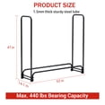 thumbnail image 4 of Garvee Kauri Wood Firewood Rack, Rustic Log Storage Holder for Fireplace, Multiple Sizes (1/2/3 Log), Living Room Fireplace Accessory, 4 of 7