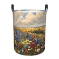 thumbnail image 1 of Balery Vibrant Wildflower Meadow Cesta de ropa redonda con asas, impermeable, independiente, para ropa, juguetes, dormitorio y familia-Small, 1 of 6