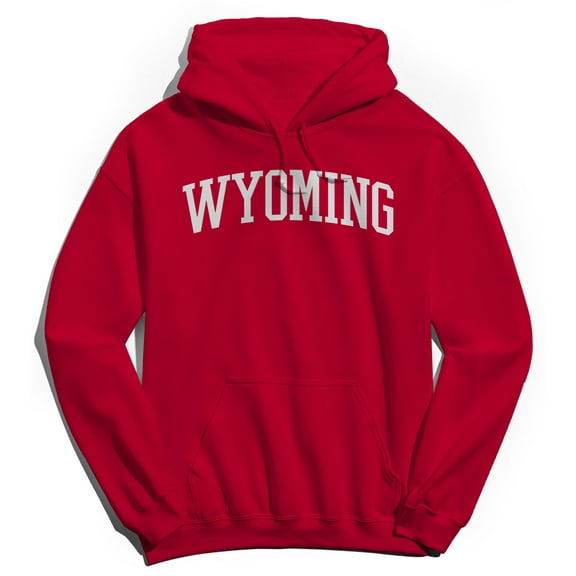 Wyoming Humor Graphic Red Men's Crewneck Sweatshirt Hoodie