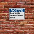 thumbnail image 5 of Exit to Warehouse Steps Sign, Industrial Exit Sign 8"x12" UV Resistant for Indoor Outdoor Workplace, 5 of 7
