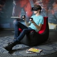 thumbnail image 2 of Jaxx Pixel Gamer Chair - Game Room / Home Theater Bean Bag Chair, Red, 2 of 7