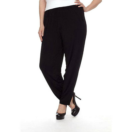 Plus Moda Women's Plus-Size Knit Slouchy Pants - Walmart.com