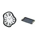 thumbnail image 1 of Organizador de lujo acrílico con forma de reloj fundido para escritorio. Bandeja decorativa para servir pasteles, aperitivos, café y té en hogares, ho, 1 of 8