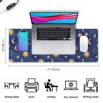 thumbnail image 5 of Long Mouse Pads for Desk,Blue Gold Sun Moon Star Zodiac Pattern Desk Mats on Top Of Desks, Desk Mouse Pad Extra Large with 3mm Non-Slip Base and Stitched Edge for Gaming,Office,Work,Home 31.5"x11.8", 5 of 6