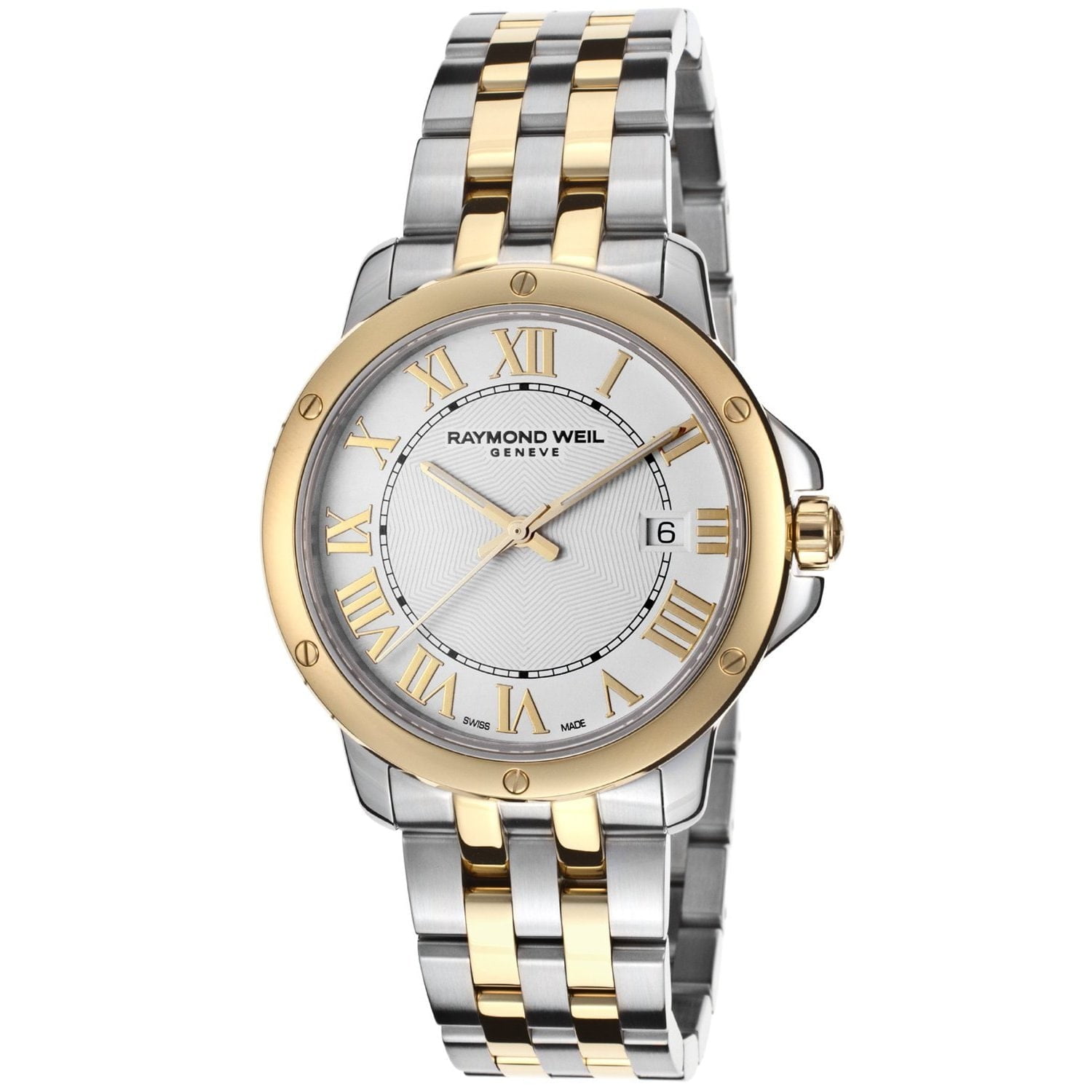 Raymond Weil Tango White Dial Two-tone Men's Watch 5591-STP