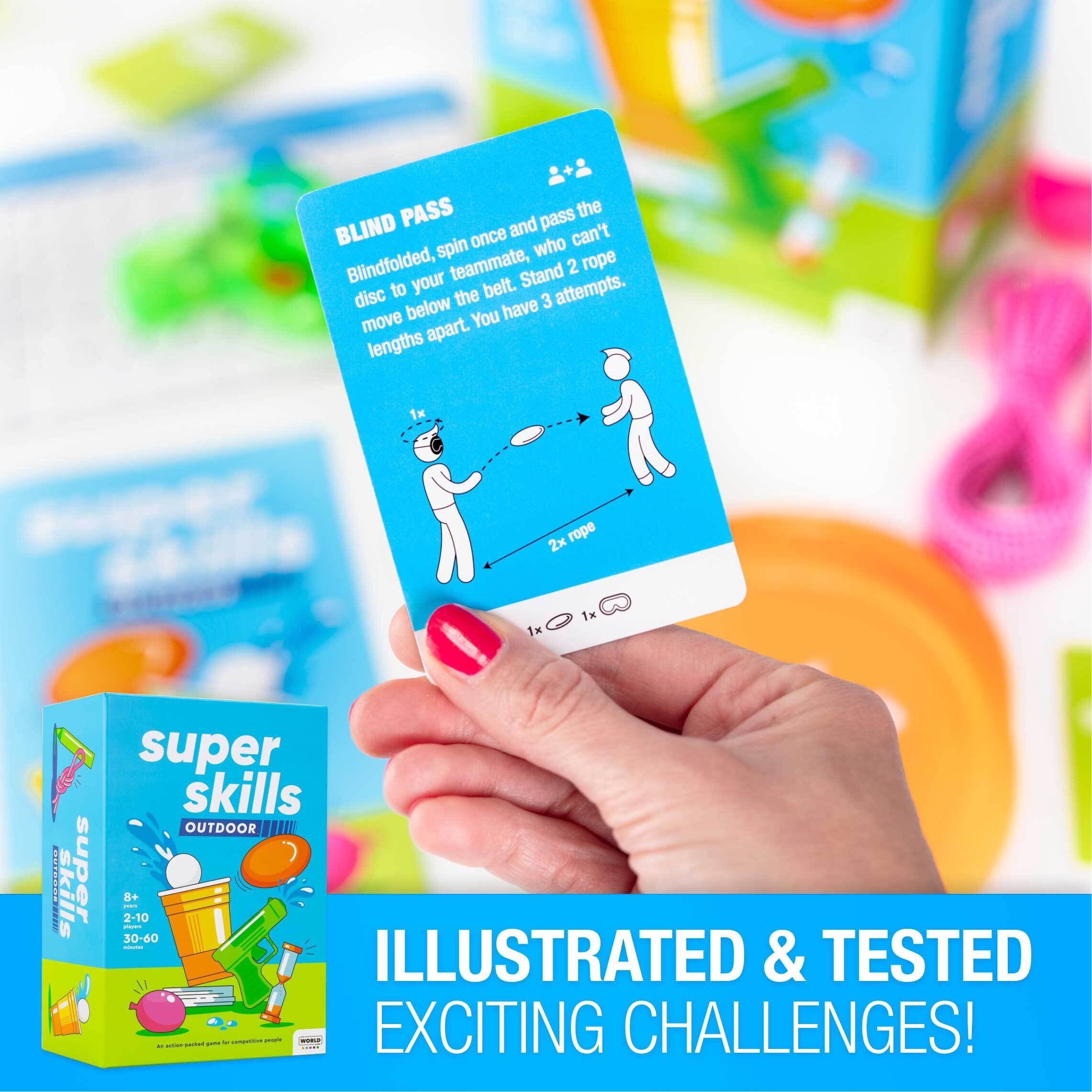 Super Skills Outdoor Yard Game – Summer Backyard Games for Kids 8 and Up, Teens & Adults - Fun Water Party for The Whole Family