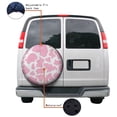 thumbnail image 4 of KAKALAD Pink cow print Spare Tire Cover Weatherproof Universal Vehicle Accessories 16 Inch, 4 of 7