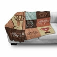 thumbnail image 3 of Fitness Soft Flannel Fleece Throw Blanket, Gym Trainings Achievement Victory Strength Determination Don't Quit Phrase, Cozy Plush for Indoor and Outdoor Use, 50" x 60", Multicolor, by Ambesonne, 3 of 6