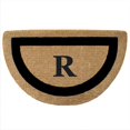 thumbnail image 1 of Nedia Home 02053R Single Picture - Black Frame 22 x 36 In. Half Round Heavy Duty Coir Doormat - Monogrammed R, 1 of 1