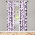 thumbnail image 3 of Ambesonne Art Nouveau Curtains, Bluebells Bouquet, Pair of 28"x84", Reseda Green Violet, 3 of 5