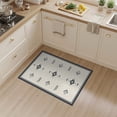 thumbnail image 2 of ODIKA 3'x5' Ivory Charcoal Geometric Design Washable Throw Rug Modern Symmetrical Motif with Bold Accents for Entryway, Kitchen, Mudroom, Stain Resistant, Low Profile, Non-Slip, 2 of 7