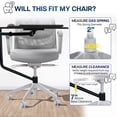 thumbnail image 5 of VIVO Office Chair Mounted 26 x 12 inch Full Motion Keyboard and Mouse Tray, 5 of 8
