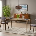 thumbnail image 2 of GDF Studio Laveer Mid Century Modern Wood Dining Table, Walnut, 2 of 9