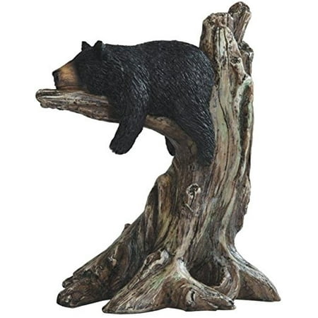 Black Bear Figurine - StealStreet SS-G-54292 Black Bear sleeping on Tree Branch Figurine, 9