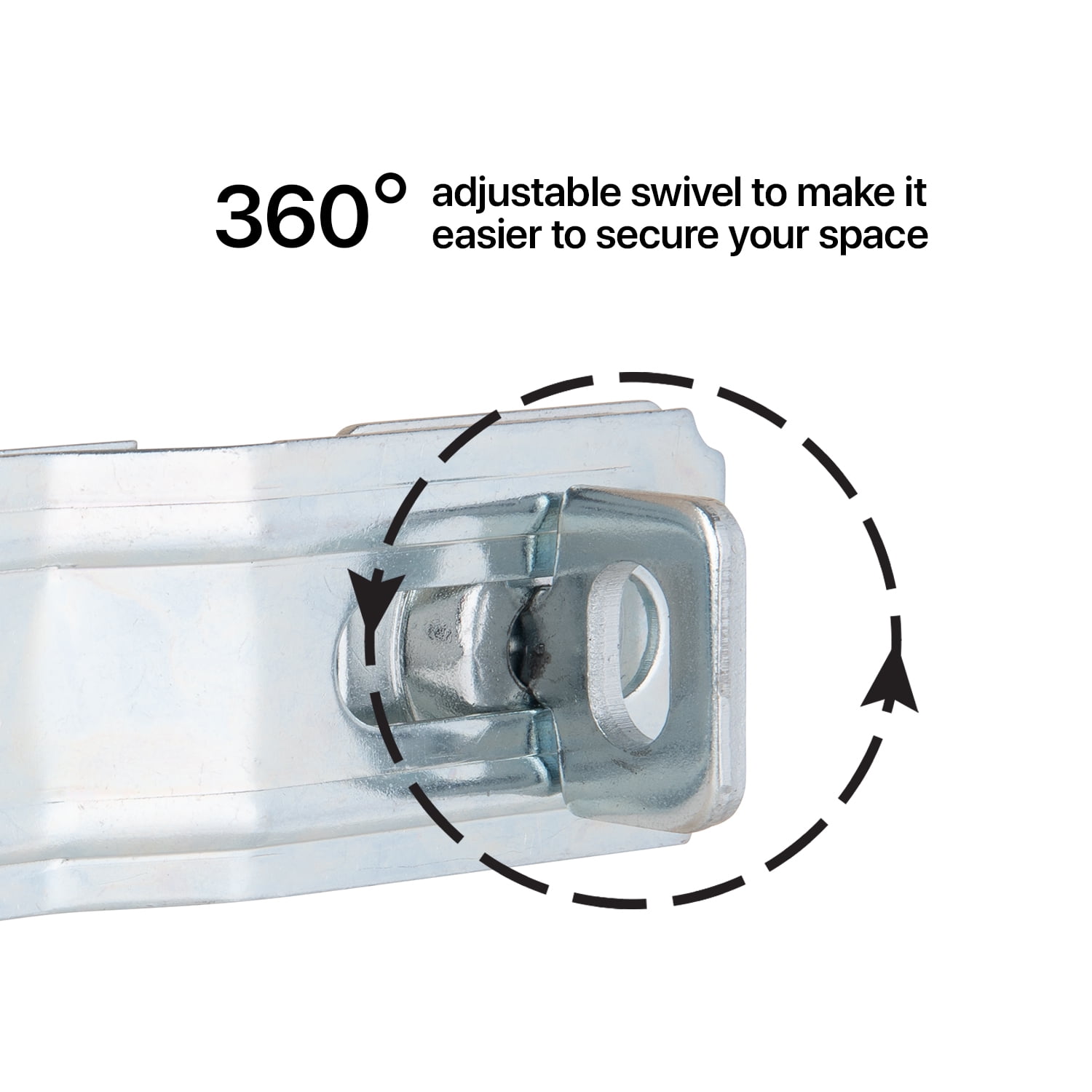 (3 pack) Brinks Zinc Plated Steel New Swivel Hasp, 4.5 inch