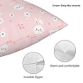 thumbnail image 3 of Fuzoiu Cute Bunny Print Square Pillow Cover,Hidden Zipper Design,Luxury Square Pillow Case, Throw Pillow,Couch Cushion-16"x16", 3 of 7