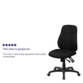 thumbnail image 2 of Mid-Back Black Fabric Multifunction Swivel Ergonomic Task Office Chair, 2 of 9