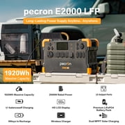 PECRON E2000LFP 1920Wh/2000W Portable Power Station with 300W Solar Panel LiFePO4 Battery Solar Generator for Home Backup, Outdoor Camping, Emergency