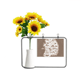 thumbnail image 1 of Korean Map Seoul and Busan Artificial Sunflower Vases Bottle Blessing Card, 1 of 3