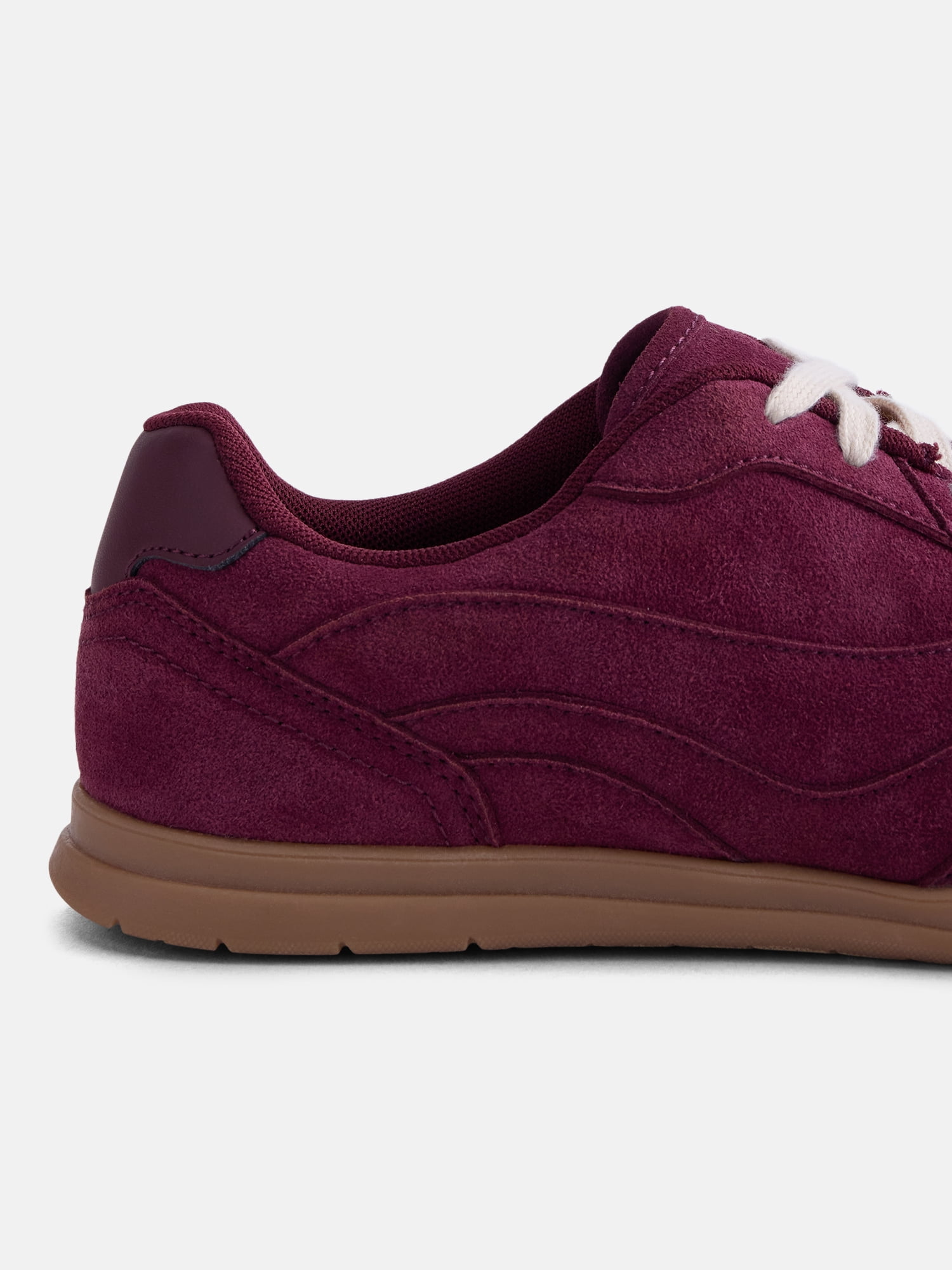 No Boundaries Women's Faux Suede Double Lace Sneakers