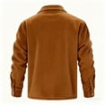 thumbnail image 4 of LTTVQM Corduroy Jacket for Men Heavyweight Big and Tall Padded Quilted Lined Jacket Snap Button Lapel Thick Coat Winter Thermal Outerwear Brown L, 4 of 4