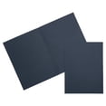 thumbnail image 1 of Carpetas De Presentación De Lino Texturizado Con Dos Bolsillos De Jam Paper - Carpeta Comercial Tamaño Carta - Azul Marino - Paquete De 6, 1 of 5