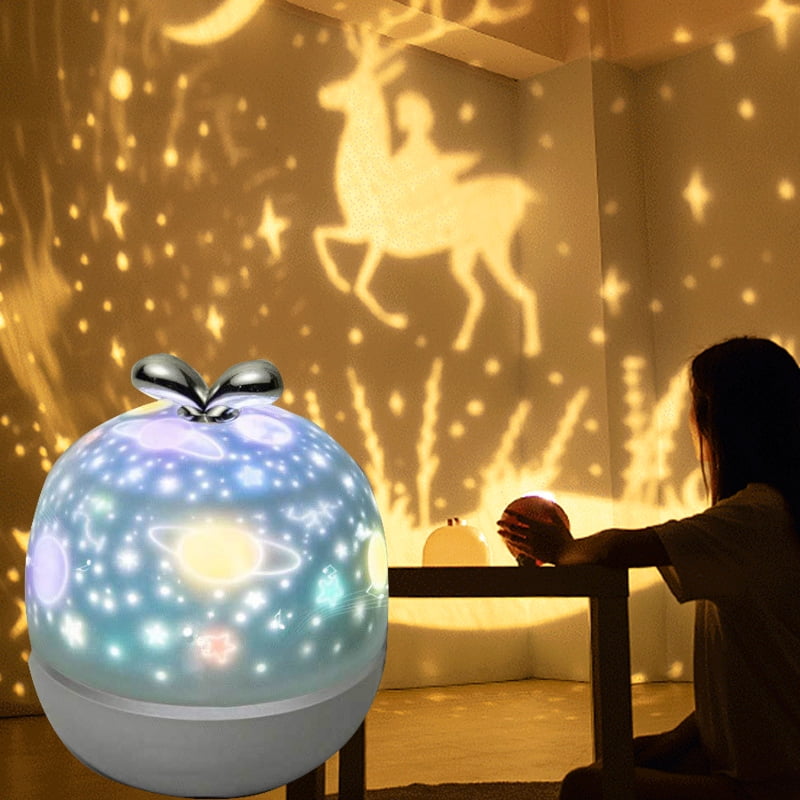 Night Light Projector Star Sky Night Lamp 3 Modes Rotation 3 LED 3 Color Sta B3D 