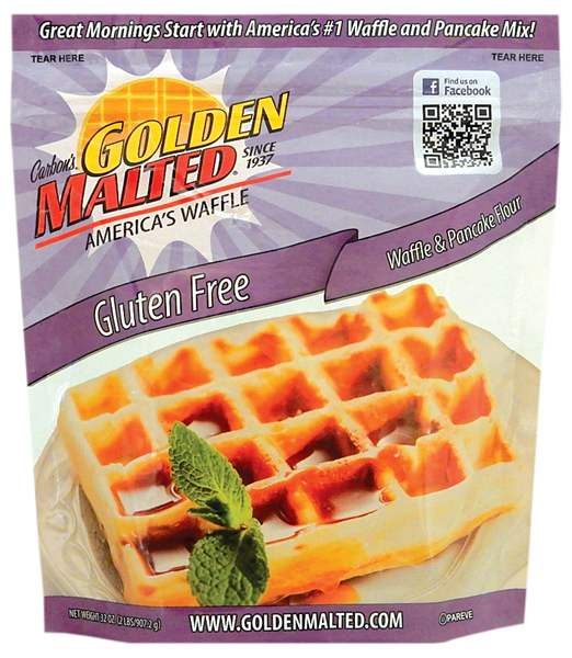 golden malted waffle dispenser