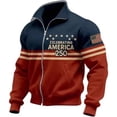 thumbnail image 5 of Men's 250th Anniversary Usa Jacket with Full Zip American Flag Patriotic Sweatshirt 250 Year Anniversary Sweatshirts, 5 of 6