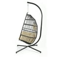 thumbnail image 3 of Joseph Allen Home Jumbo Hanging Swing Basket Egg Chair with Stand, 3 of 9
