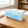 thumbnail image 4 of Nkmbld Large-Capacity Pencil Case Multi-Layer Zippered Pencil Pouch Portable Handheld Pencil Bag, Cute Stationery Organizer for Boys Girls, Blue, 4 of 8