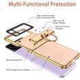 thumbnail image 2 of Pink Case Compatible for Samsung Galaxy Z Flip 3 Hinged Case with Ring,360° Magnetic All-Inclusive Luxury Leather Samsung Flip 3 Case Cover,Phone Case for Samsung Galaxy Z Flip 3 5G Case Cute, 2 of 14